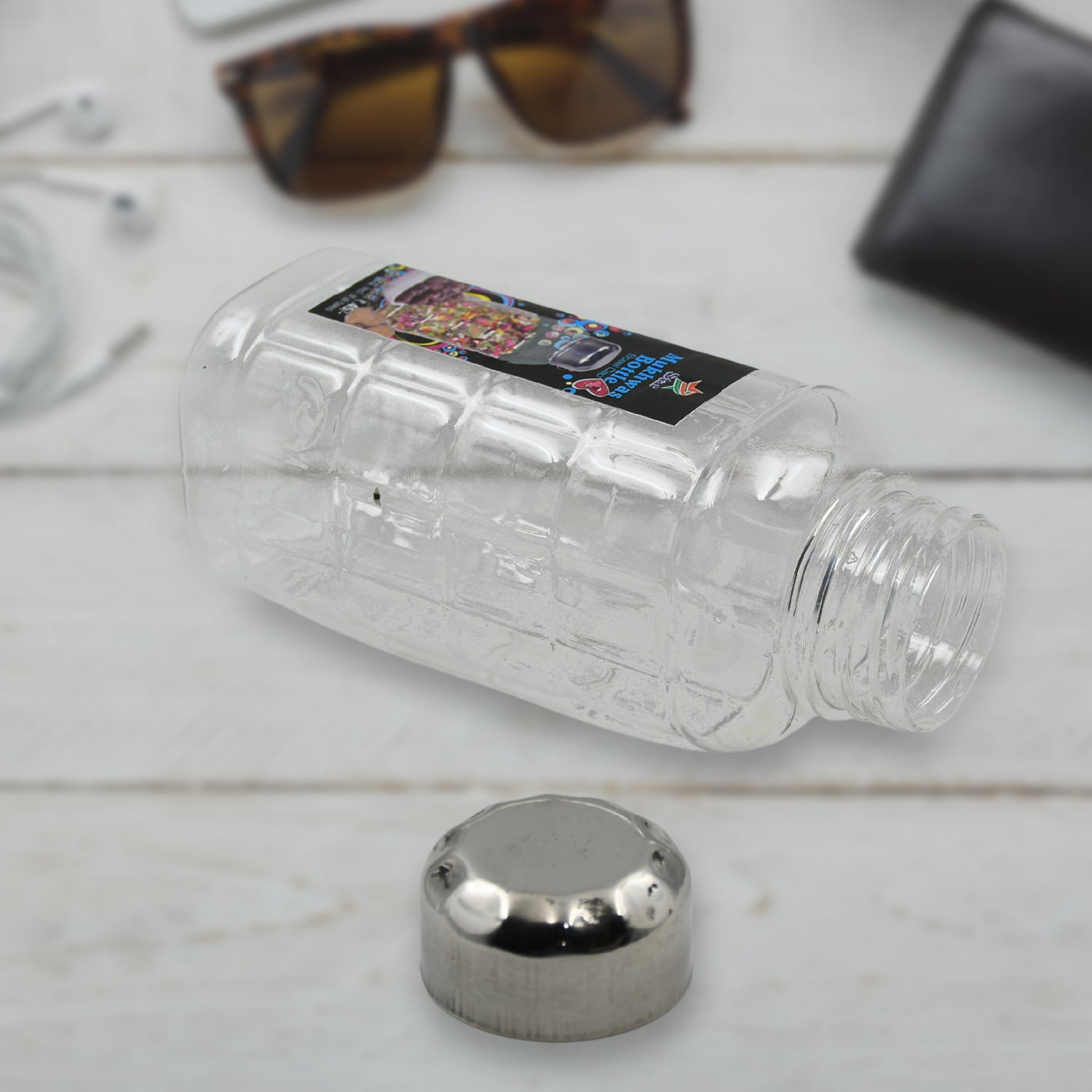 5714 Plastic Transparent Mukhwas Bottle With Steel Cap / Mouth Freshener / Dryfruits Multipurpose Air Tight and BPA Free Kitchen Storage Bottle (1 Pc) 5714 Plastic Transparent Mukhwas Bottle With Steel Cap / Mouth Freshener / Dryfruits Multipurpose Air Tight and BPA Free Kitchen Storage Bottle (1 Pc)